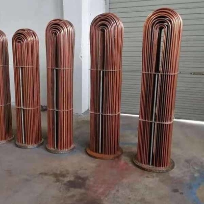 Shell Coil Tube Heat Exchanger di titanio 50mm 700p